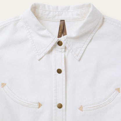 Smile Pocket Denim Shirt White - Stetson