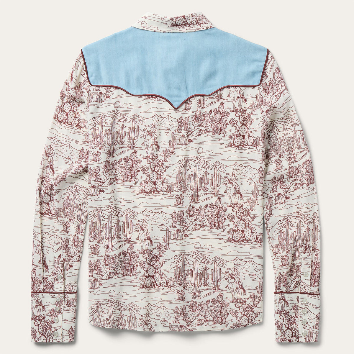 Desert Toile Print Shirt White - Stetson