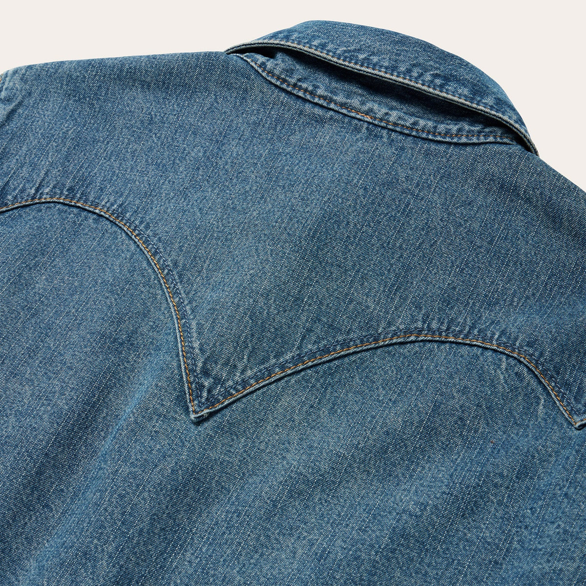 Chocolate Snap Western Denim Shirt Blue - Stetson