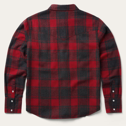 Buffalo Plaid Flannel Western Shirt Red - Stetson