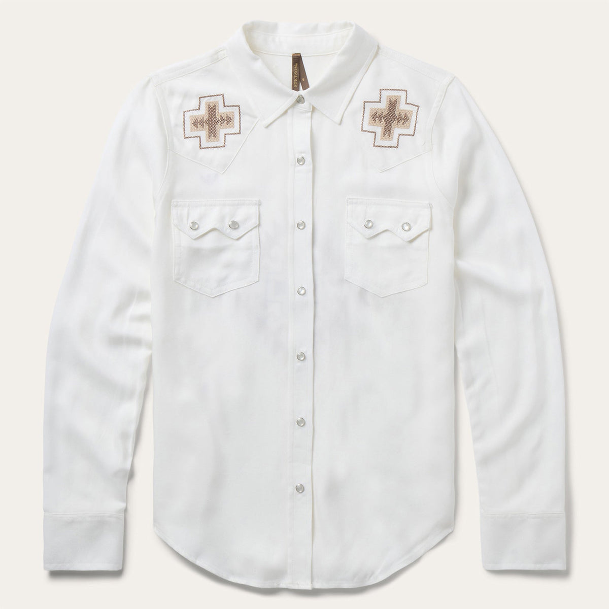 Embroidered Western Shirt White - Stetson