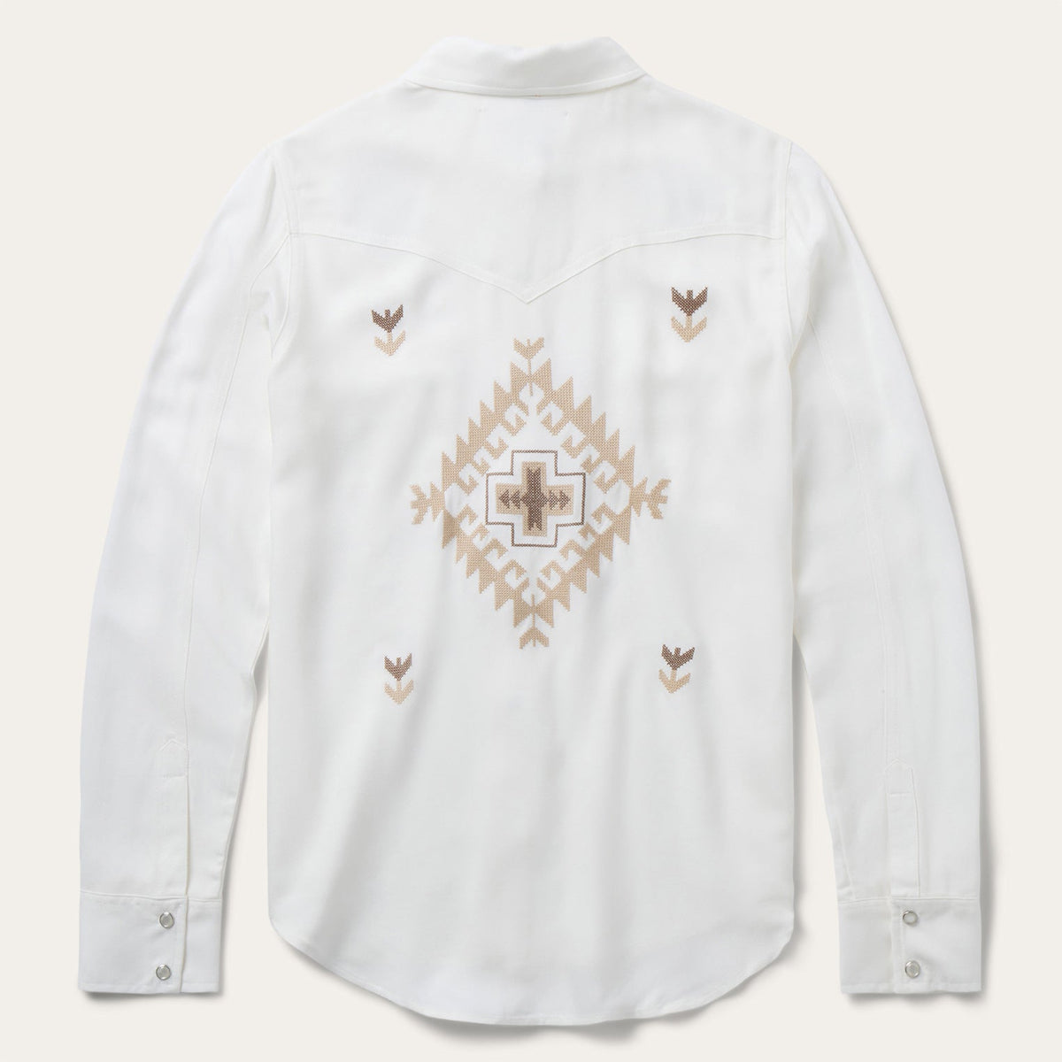 Embroidered Western Shirt White - Stetson