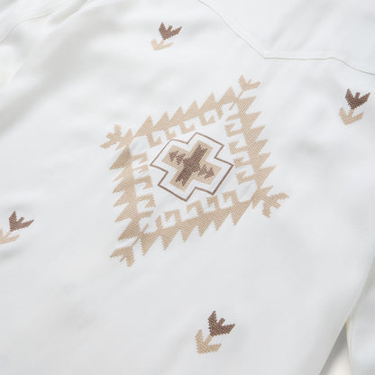 Embroidered Western Shirt White - Stetson