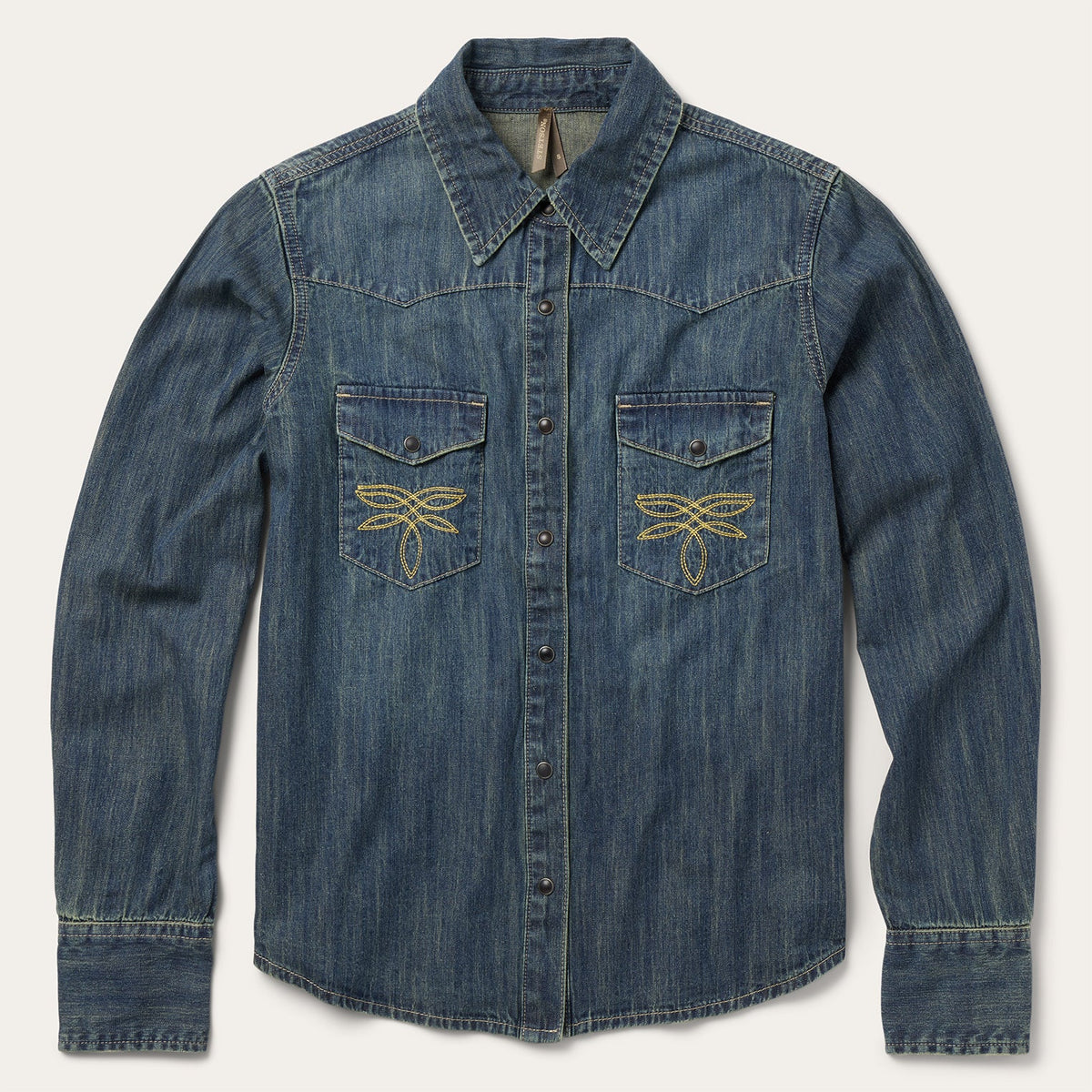 Dirty Denim Boyfriend Fit Shirt Blue - Stetson
