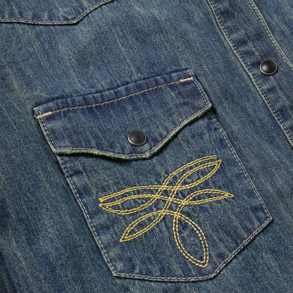 Dirty Denim Boyfriend Fit Shirt Blue - Stetson