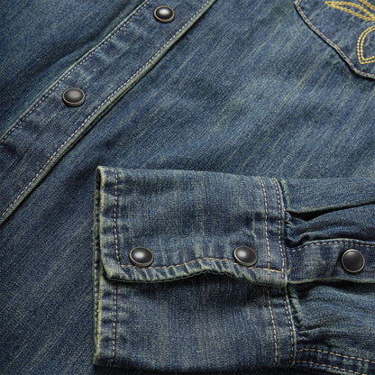 Dirty Denim Boyfriend Fit Shirt Blue - Stetson