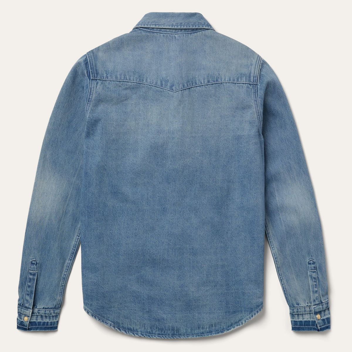 Loose Fit Denim Snap-Front Shirt Blue - Stetson