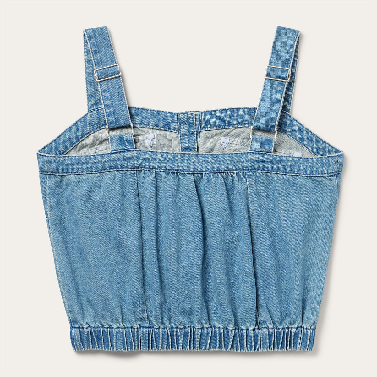 Button Front Denim Tank Top Blue - Stetson