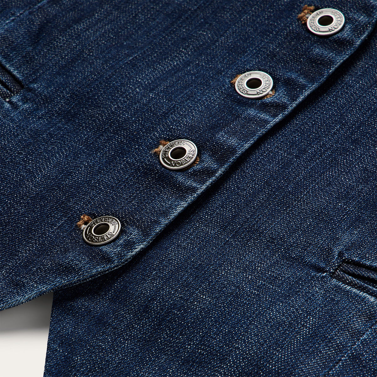Dark Wash Stretch Denim Vest Blue - Stetson