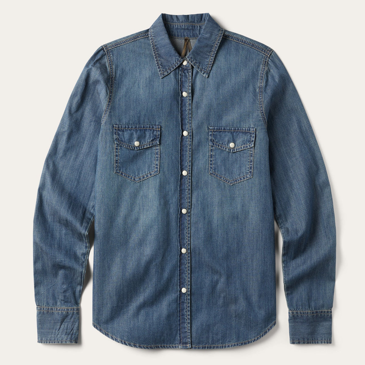 Boyfriend Fit Denim Shirt Blue - Stetson