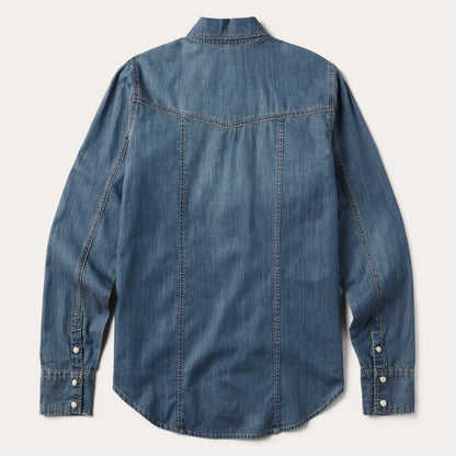 Boyfriend Fit Denim Shirt Blue - Stetson