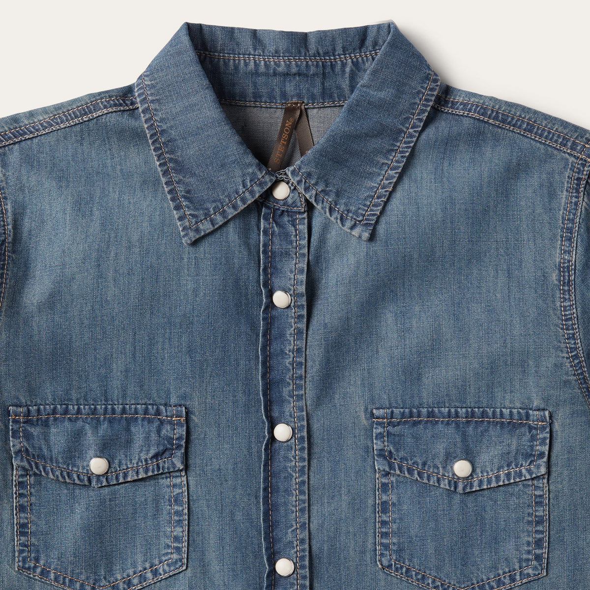 Boyfriend Fit Denim Shirt Blue - Stetson