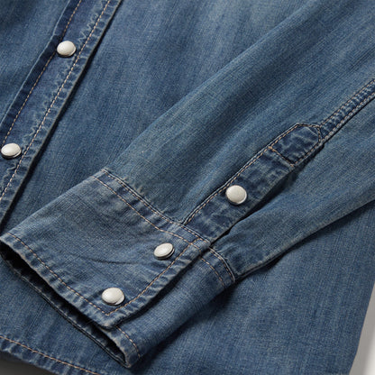 Boyfriend Fit Denim Shirt Blue - Stetson