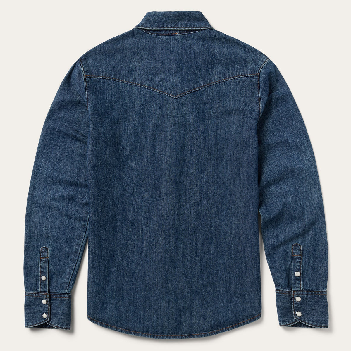Dark Denim Snap Western Shirt Blue - Stetson