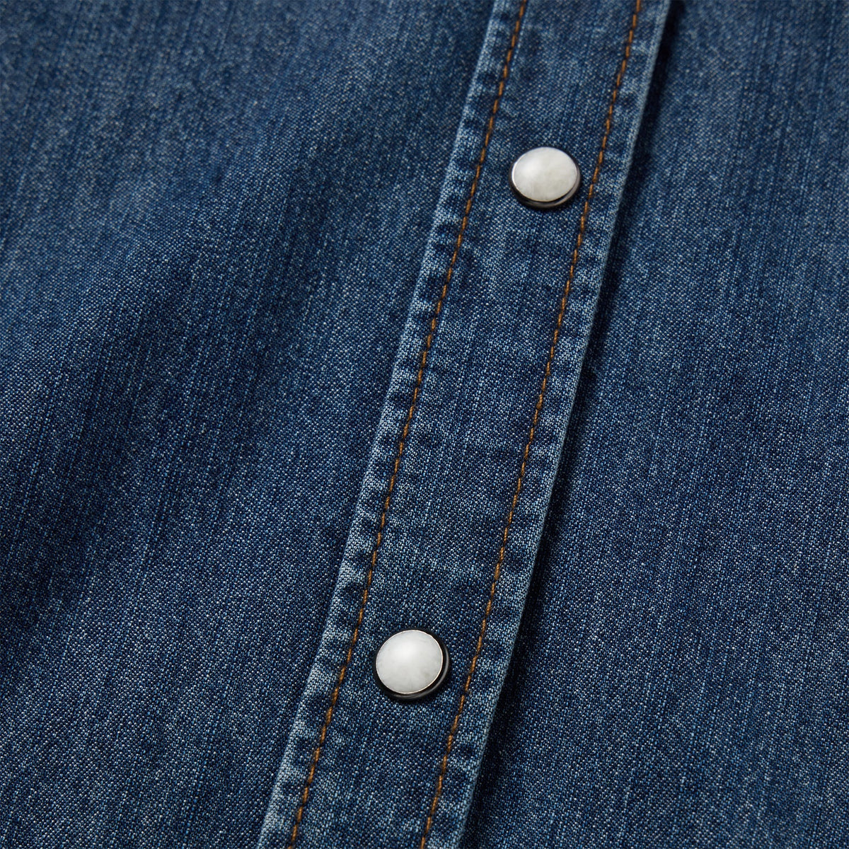 Dark Denim Snap Western Shirt Blue - Stetson