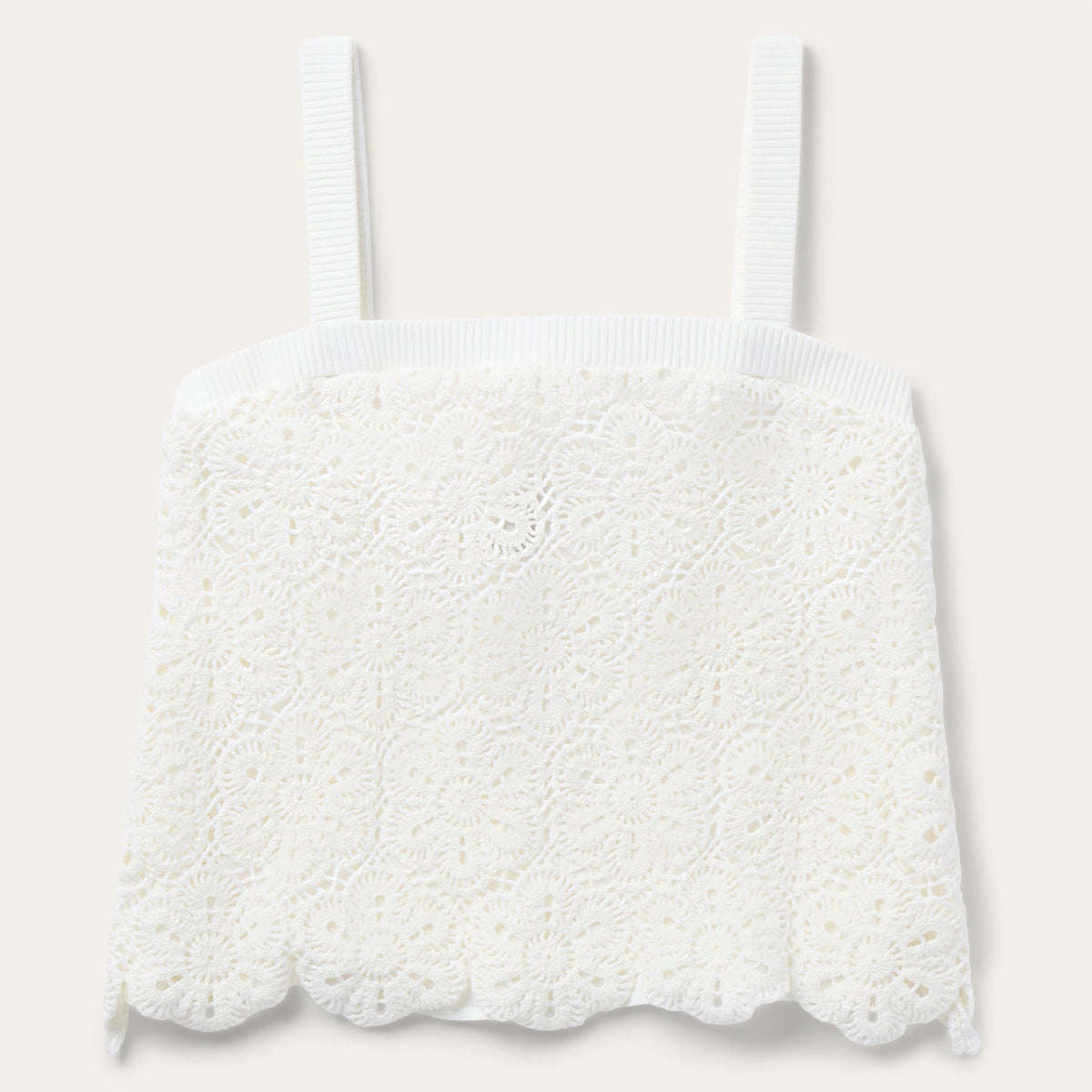 Crochet Tank Top White - Stetson