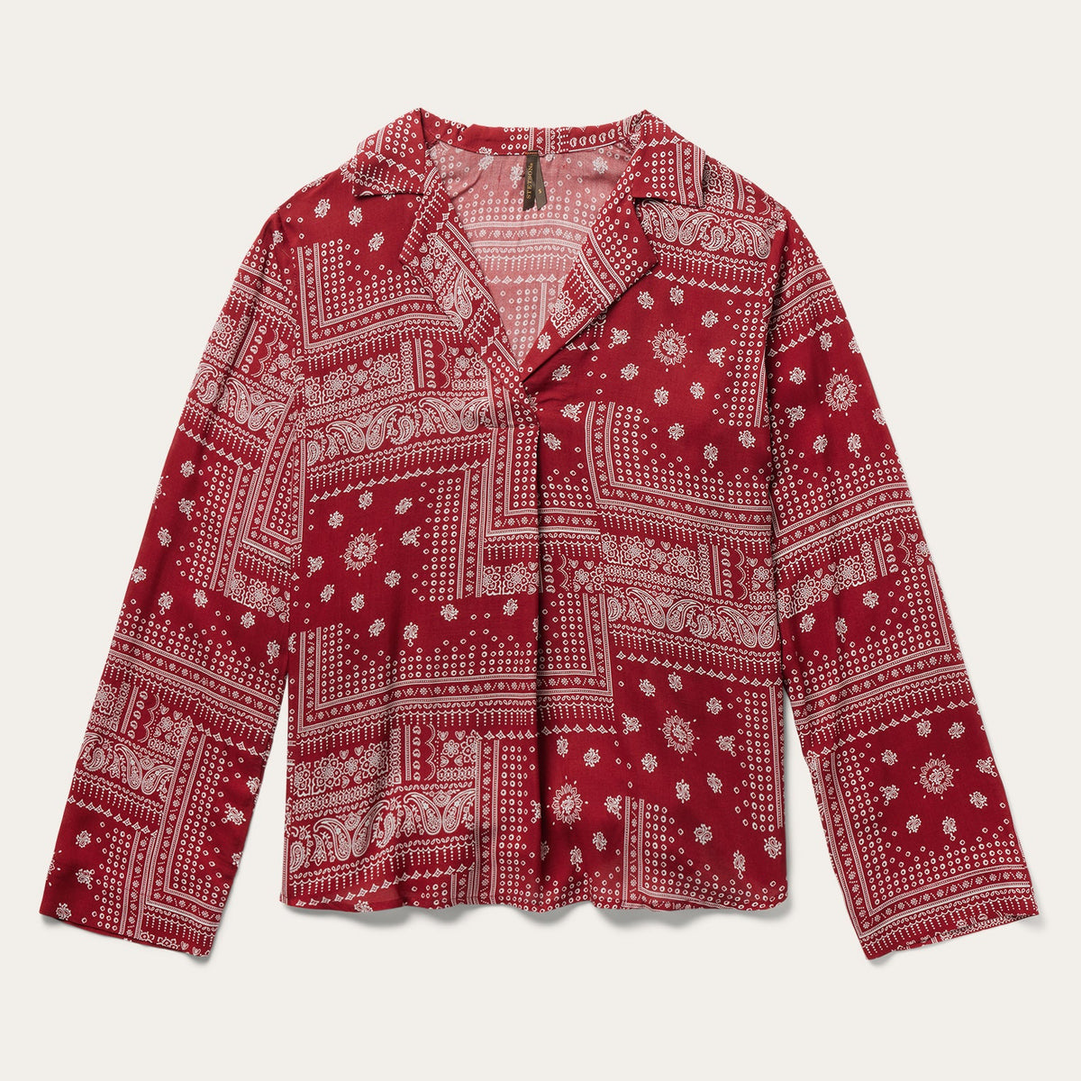 Red Bandana Patchwork Blouse Red - Stetson