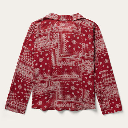Red Bandana Patchwork Blouse Red - Stetson