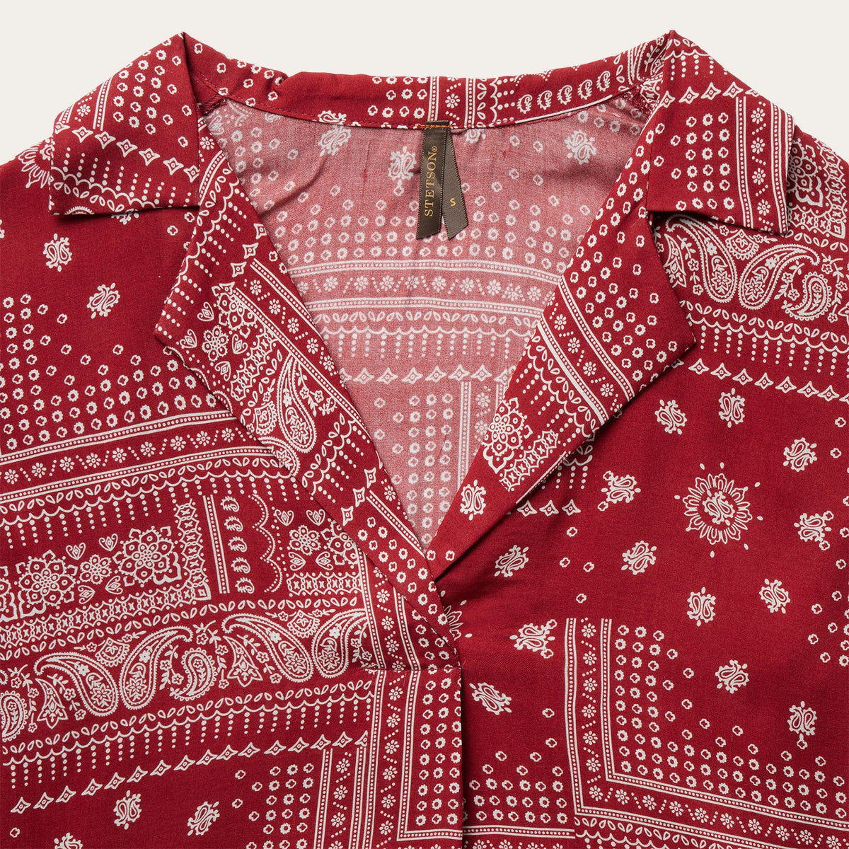 Red Bandana Patchwork Blouse Red - Stetson