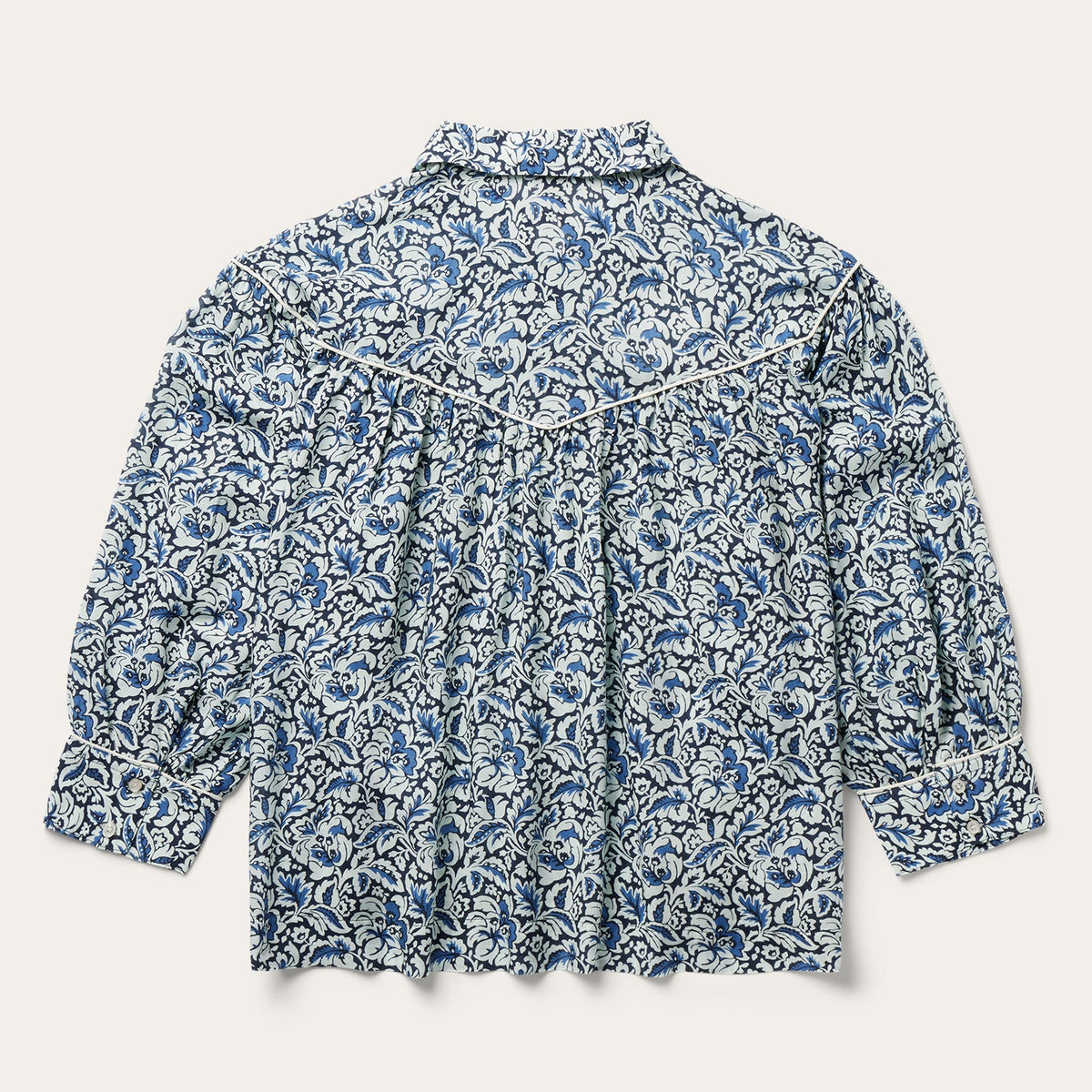 Indigo Tapestry Print Blouse Blue - Stetson