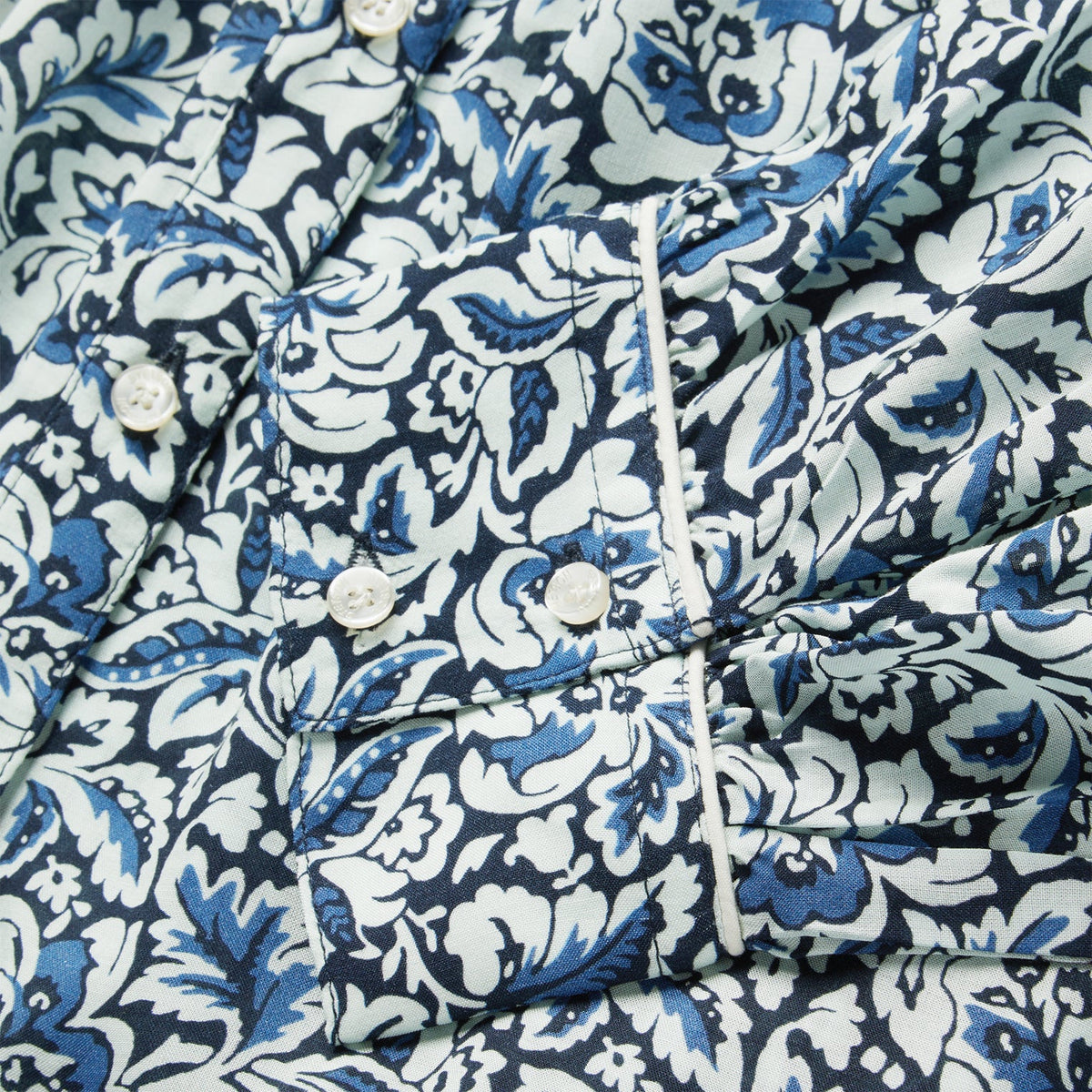 Indigo Tapestry Print Blouse Blue - Stetson