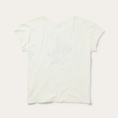 Bucking Cowgirl Graphic Tee White - Stetson