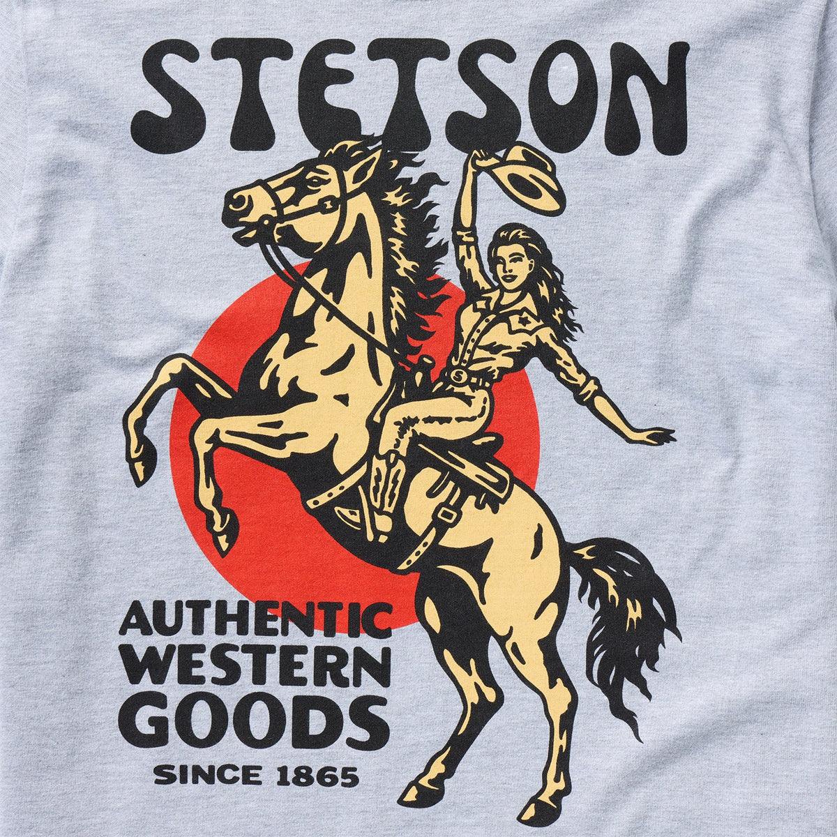Cowgirl Hat Tip Graphic Tee Grey - Stetson