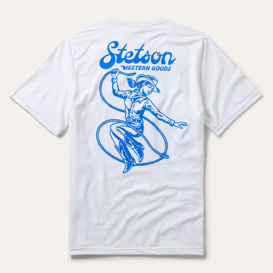 Roping Cowgirl Graphic Tee White - Stetson