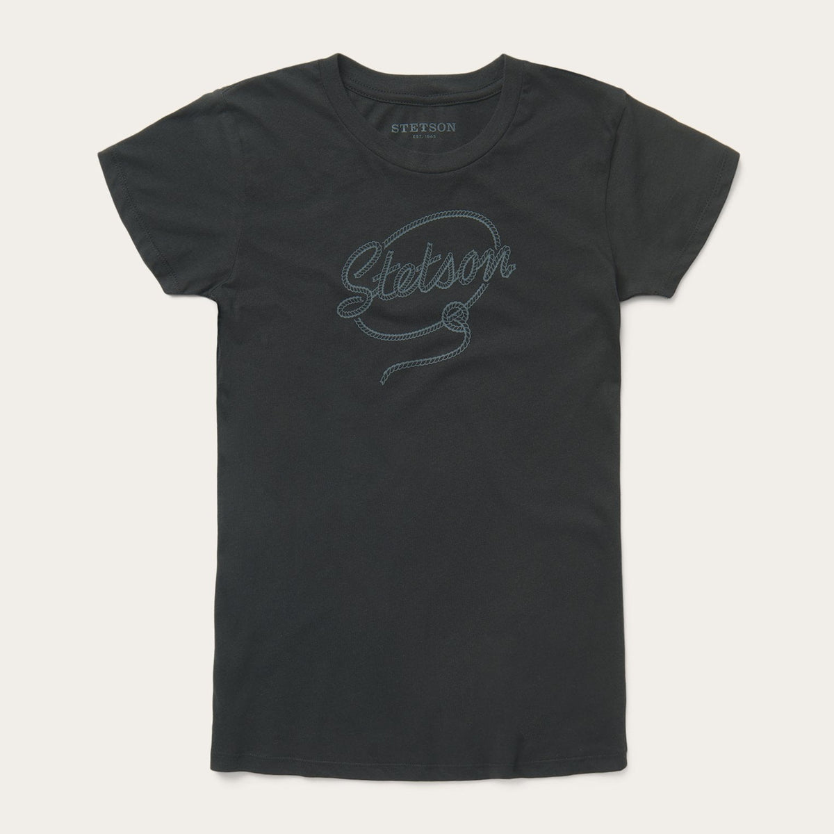 Rope Print Graphic Tee Black - Stetson