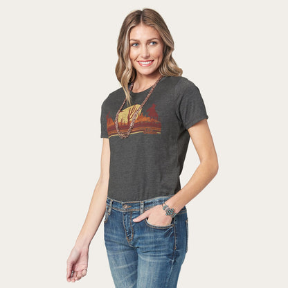 Riding Into The Sunset Graphic Tee Grey - Stetson