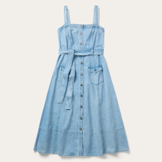 Denim Button Front Dress Blue - Stetson