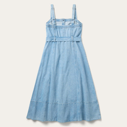 Denim Button Front Dress Blue - Stetson