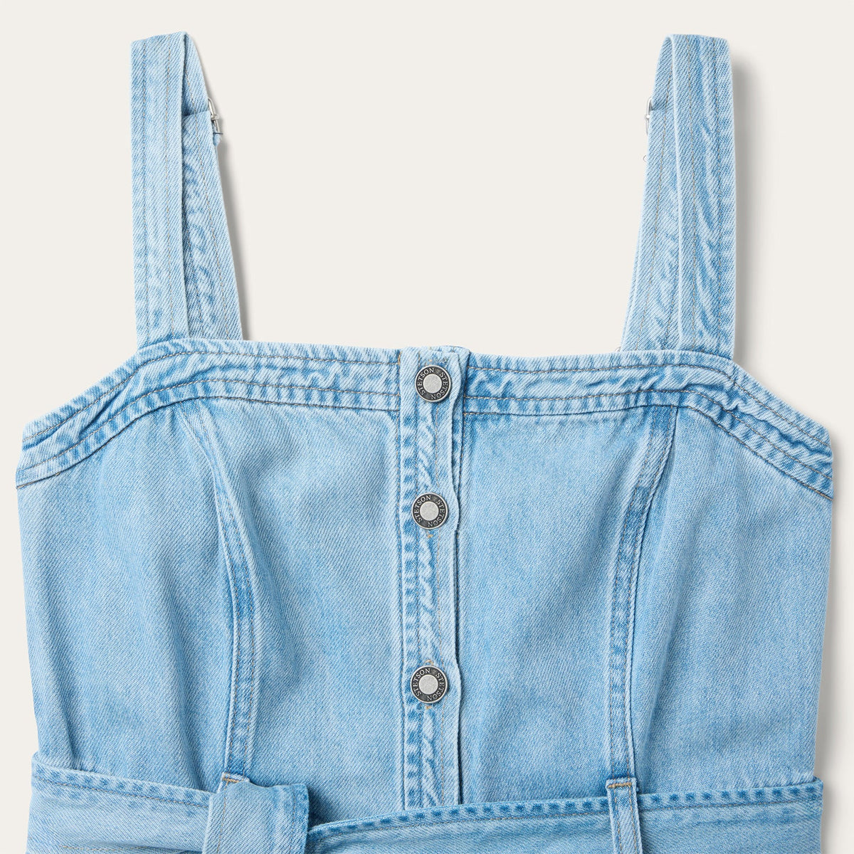 Denim Button Front Dress Blue - Stetson