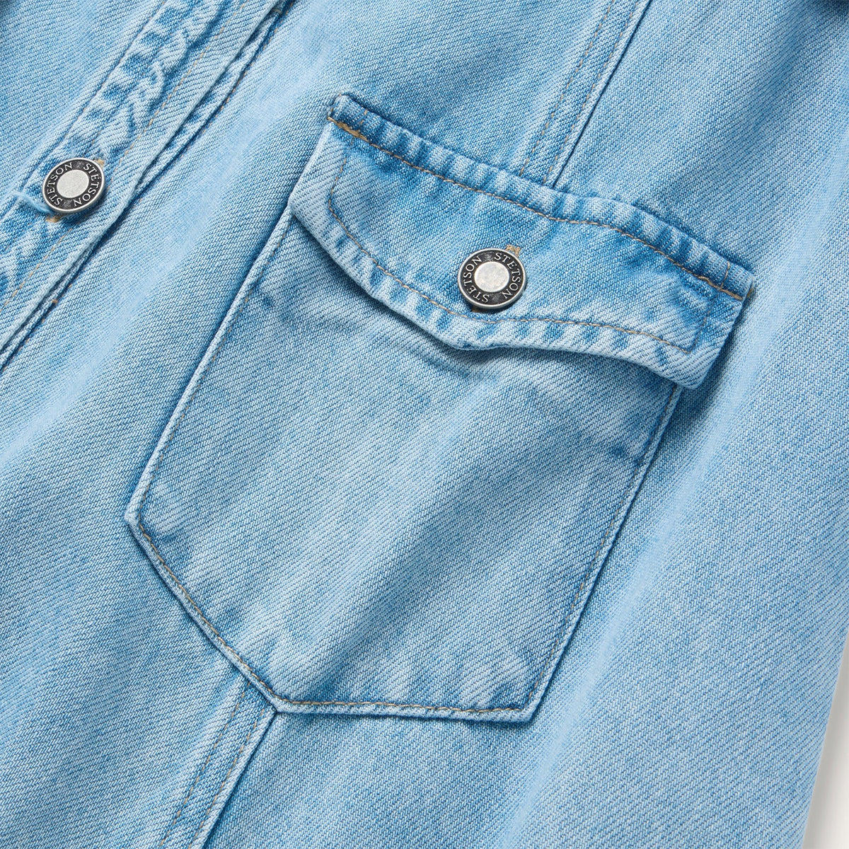 Denim Button Front Dress Blue - Stetson