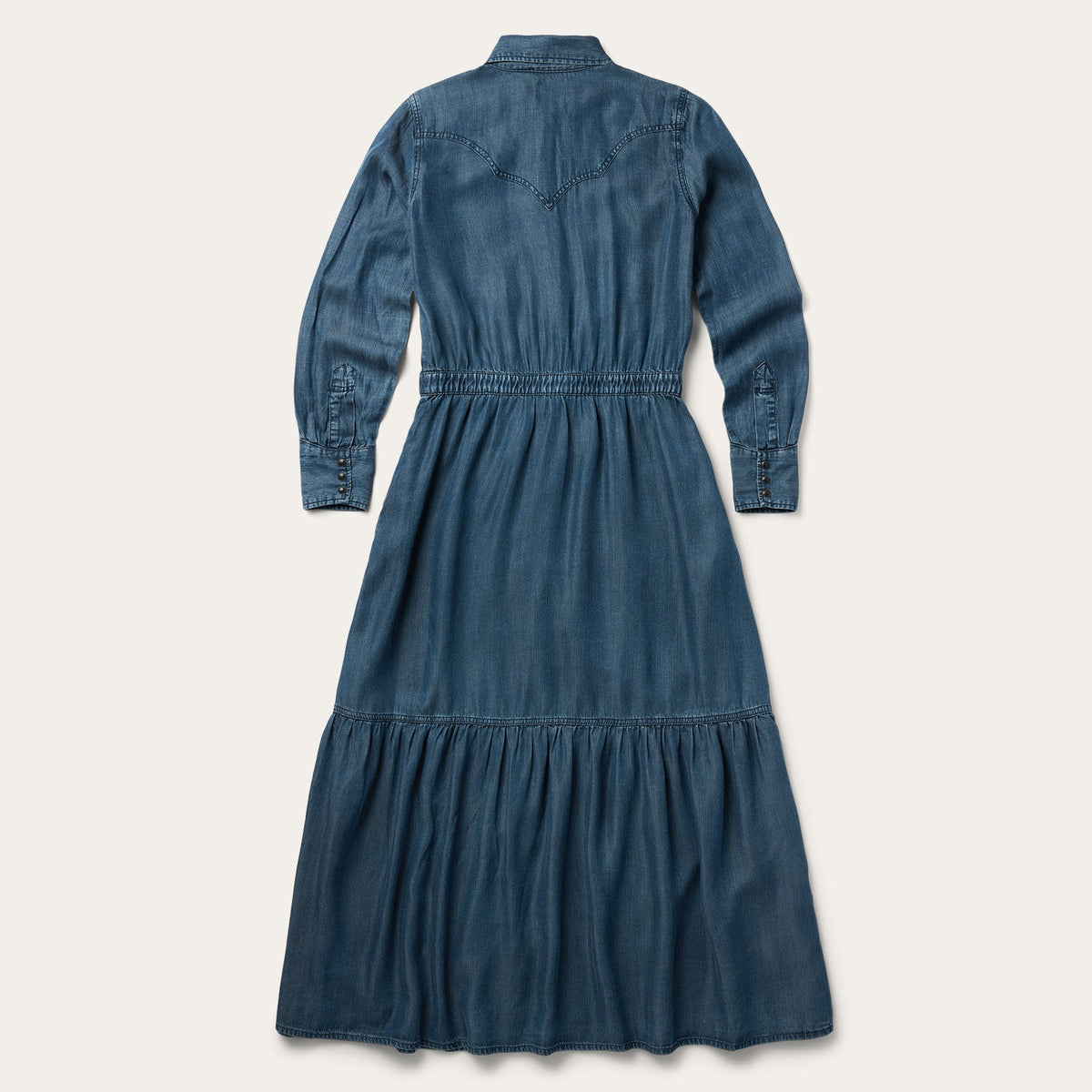 Western Denim Maxi Dress Blue - Stetson