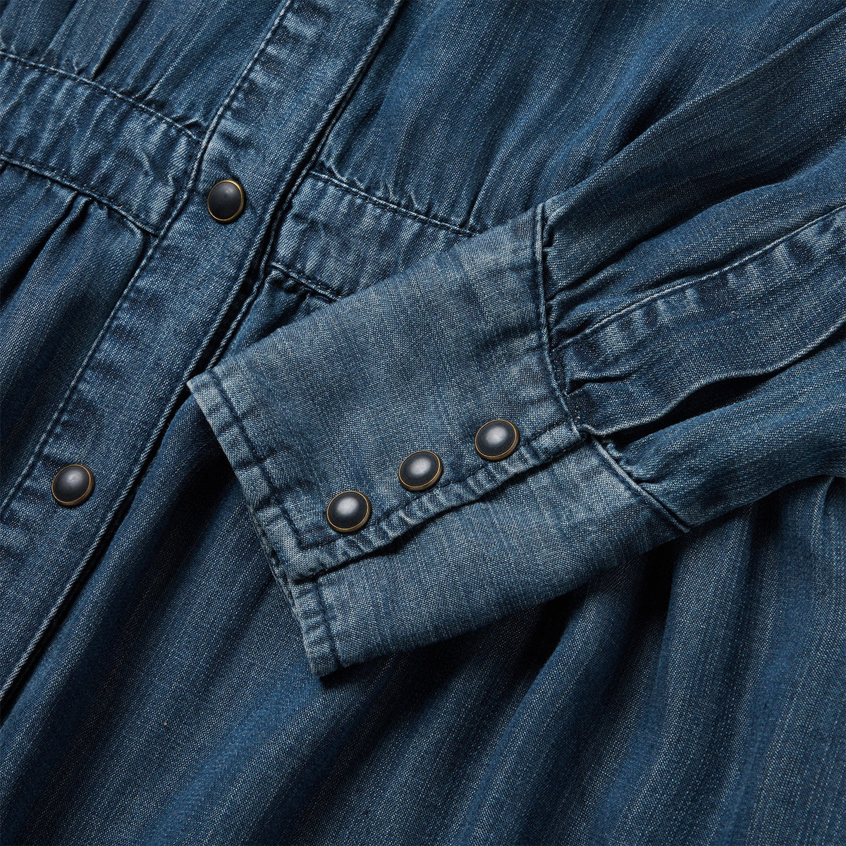 Western Denim Maxi Dress Blue - Stetson