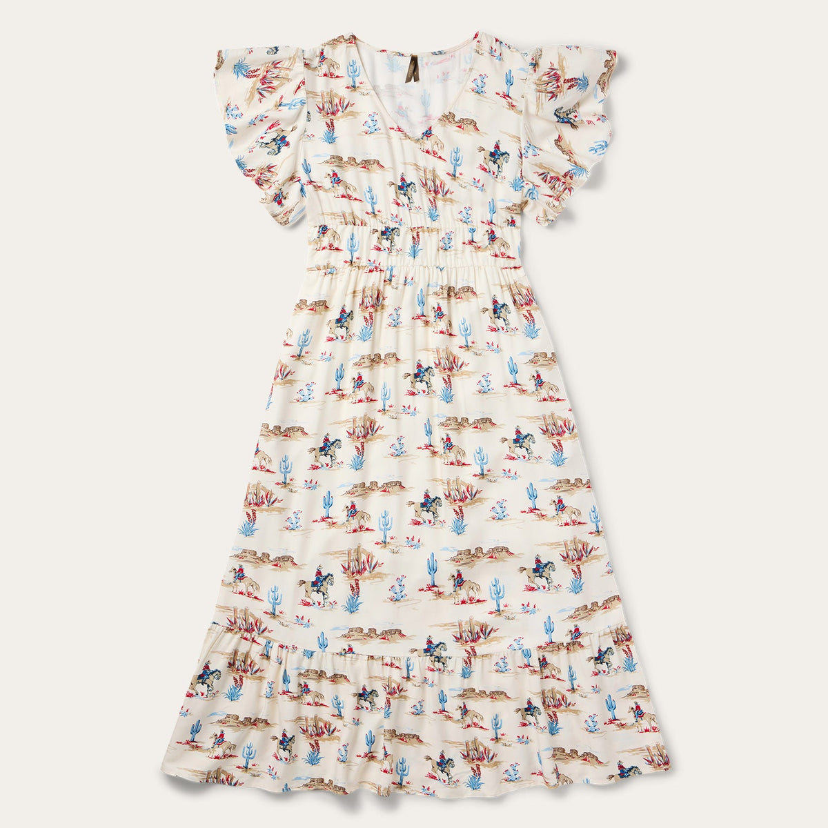 Desert Trails Print Prairie Dress White - Stetson
