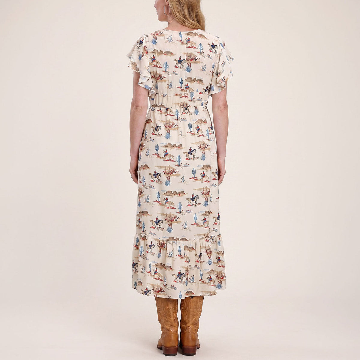 Desert Trails Print Prairie Dress White - Stetson