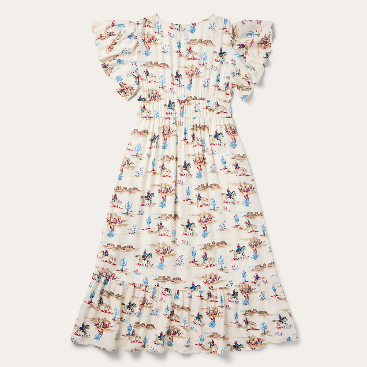 Desert Trails Print Prairie Dress White - Stetson