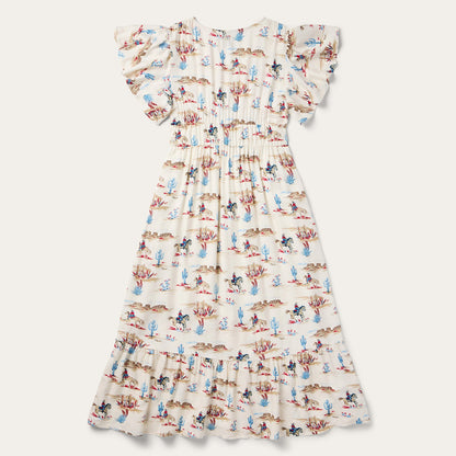 Desert Trails Print Prairie Dress White - Stetson