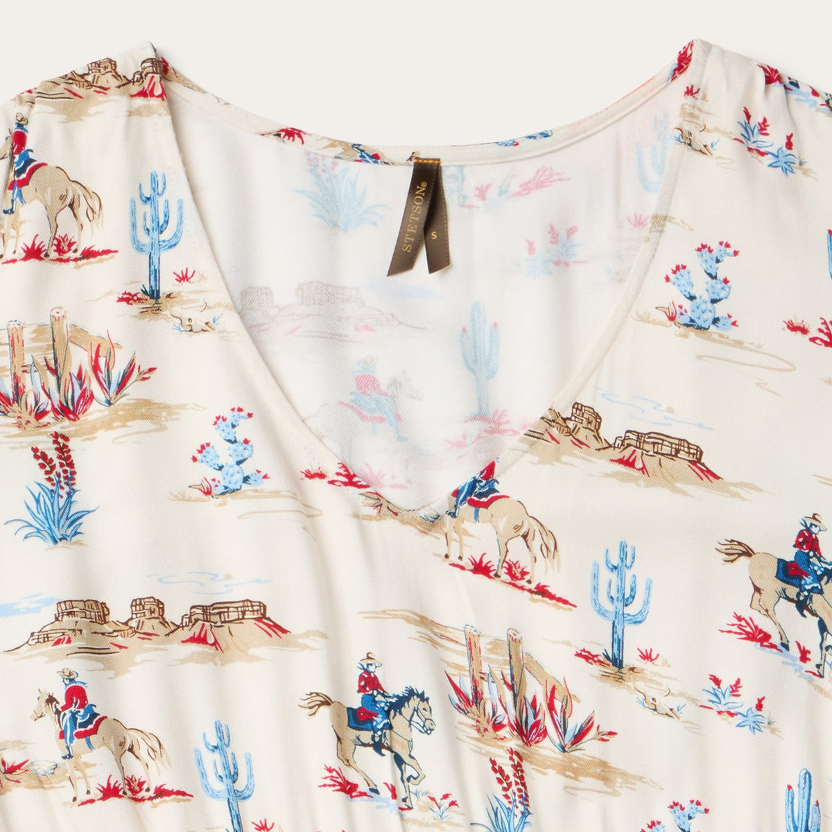 Desert Trails Print Prairie Dress White - Stetson