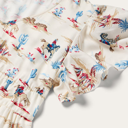 Desert Trails Print Prairie Dress White - Stetson