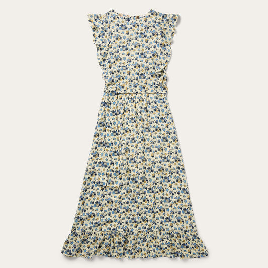 Field Flowers Print Peasant Dress Yellow - Stetson