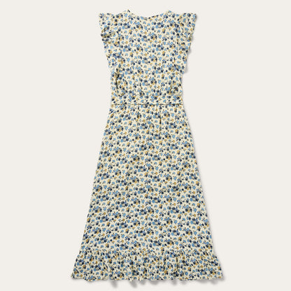 Field Flowers Print Peasant Dress Yellow - Stetson