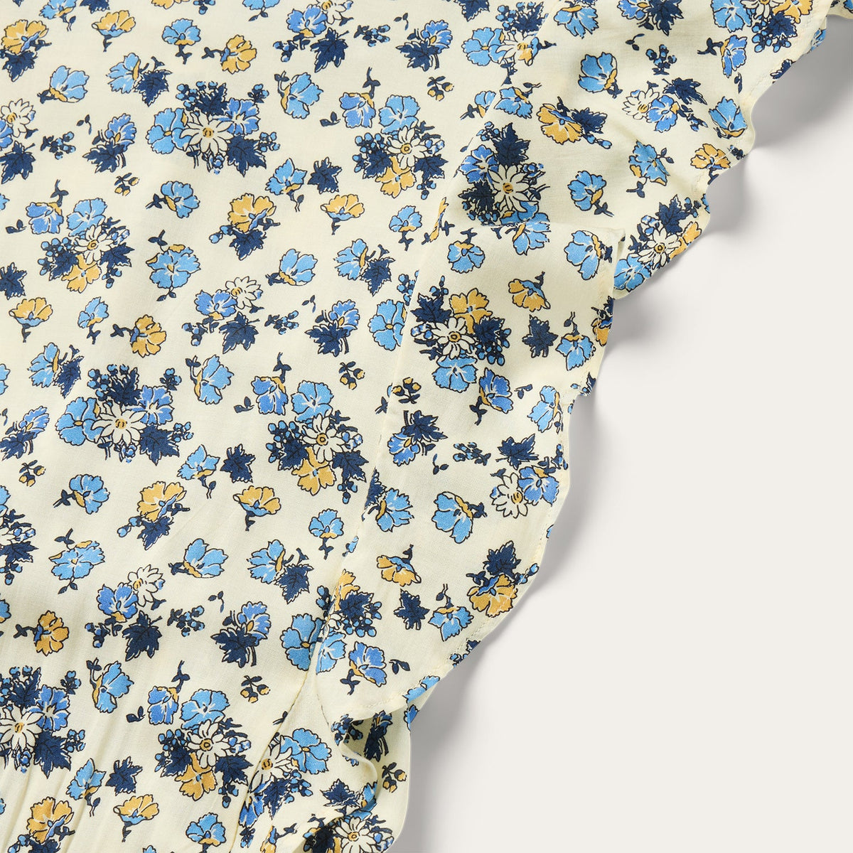 Field Flowers Print Peasant Dress Yellow - Stetson