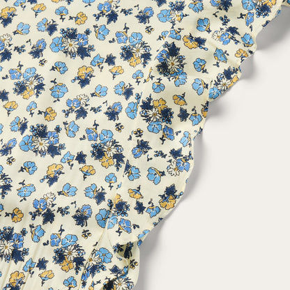 Field Flowers Print Peasant Dress Yellow - Stetson