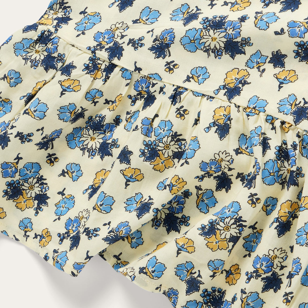 Field Flowers Print Peasant Dress Yellow - Stetson