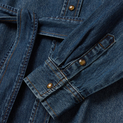 Western Denim Shirt Dress Dark Denim - Stetson