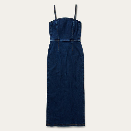 Stretch Denim Fitted Dress Blue - Stetson