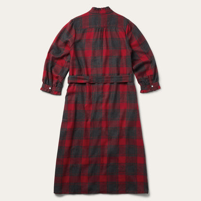 Buffalo Plaid Prairie Shirt Dress Red - Stetson